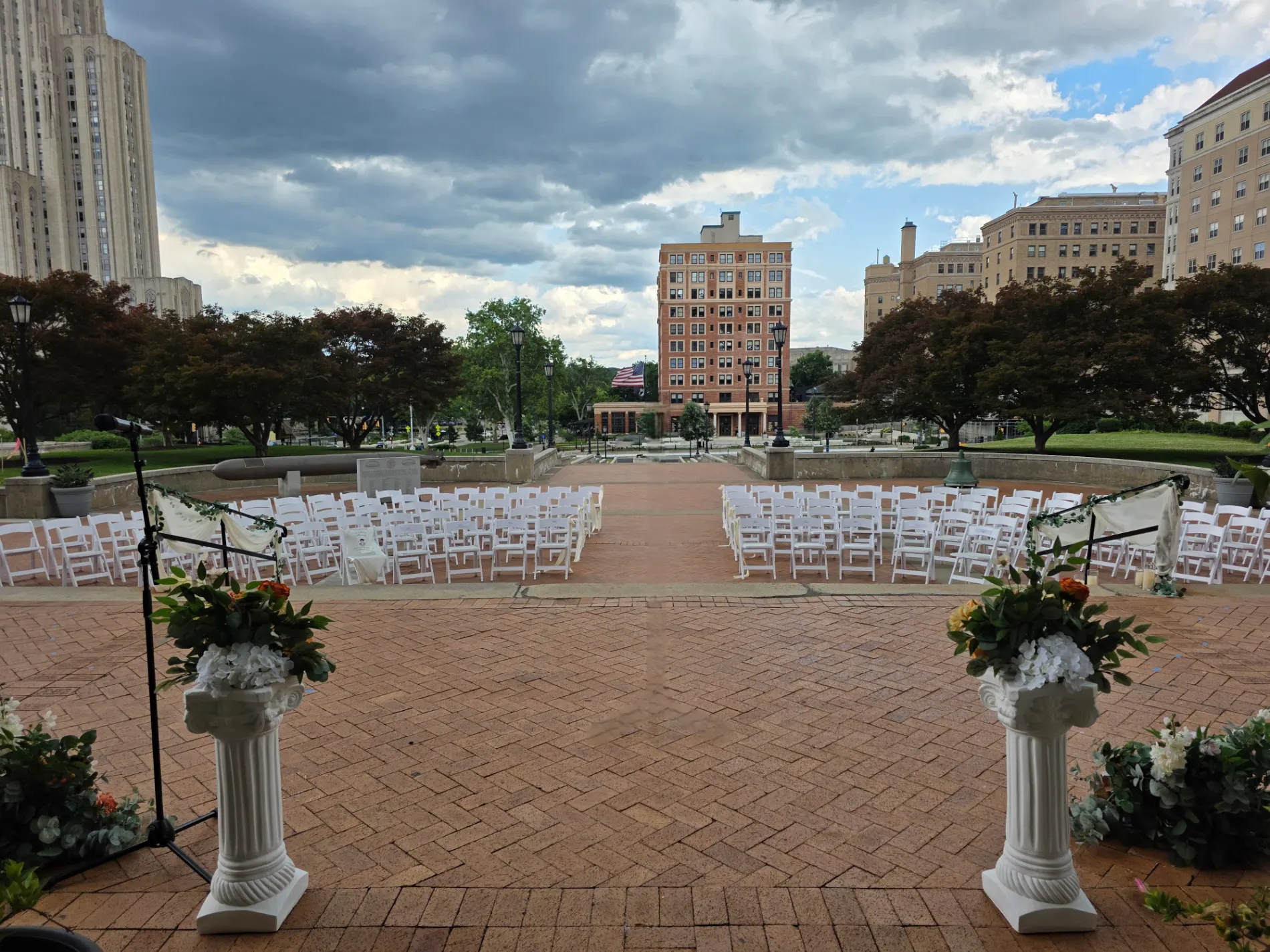 All setup, but the weather started to turn.