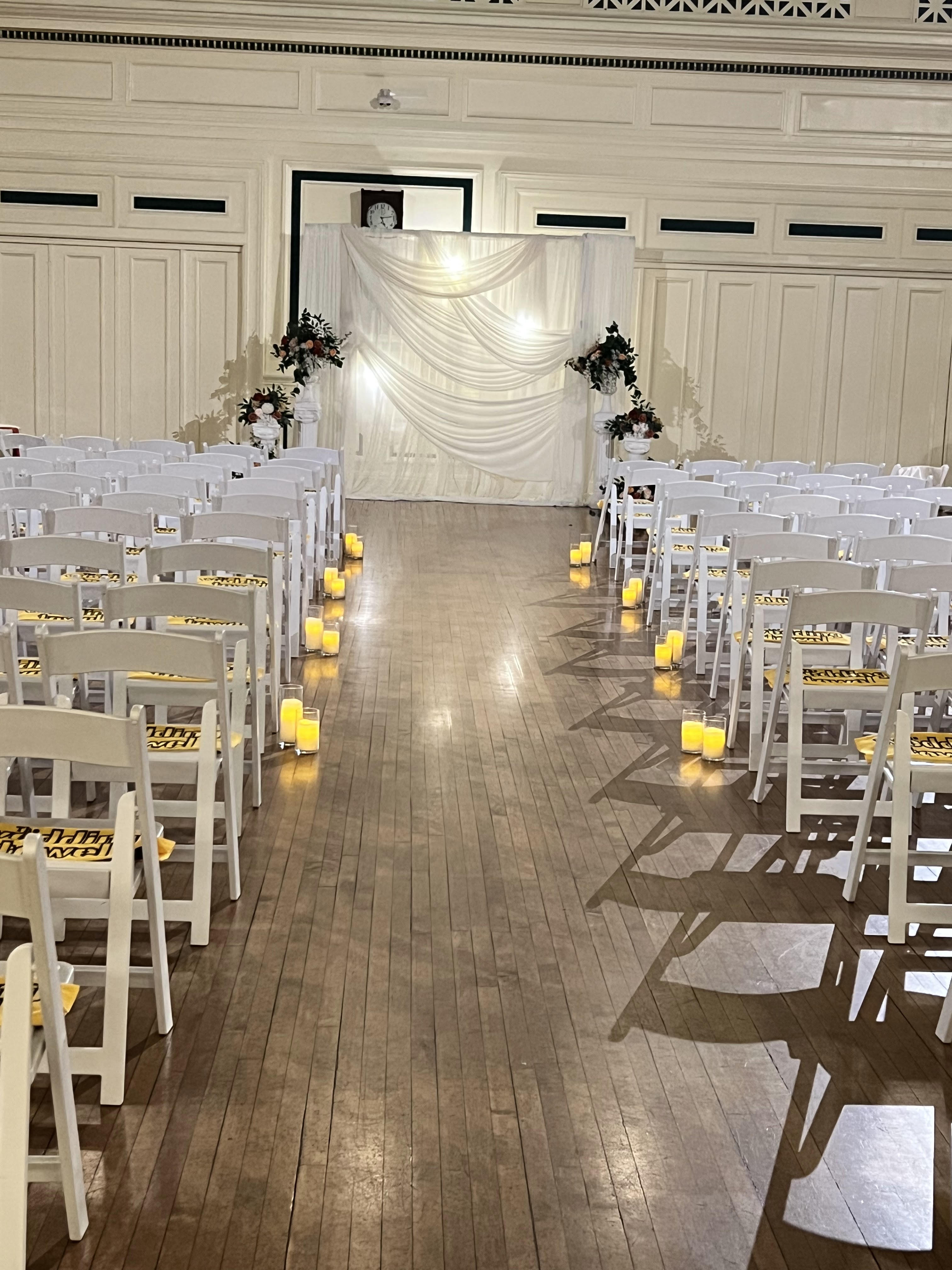 Rain Plan! Moved ceremony inside.